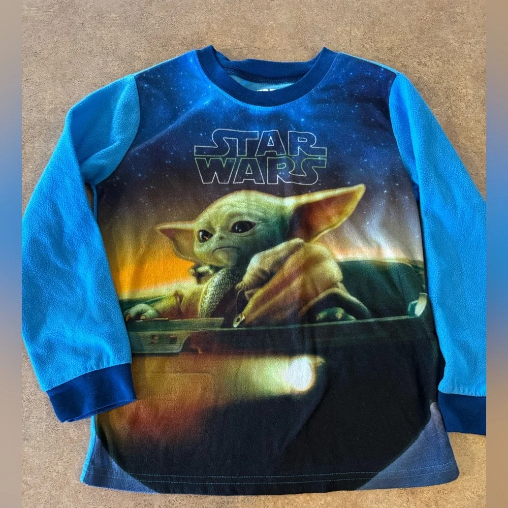 Star Wars Kids Cozy Fleece Pajama Set - Blue and Black, Size 6/7